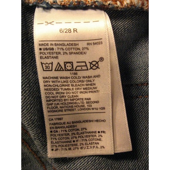 Vintage GAP Womans CUTOFF JEAN SHORTS W 30 MEASURED Daisy Dukes Blue Denim Stret - Picture 7 of 8